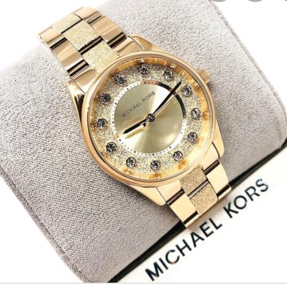 🆕Michael Kors Colette Three-Hand Gold-Tone Watch - Picture 11 of 14